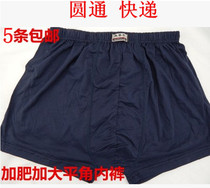 Middle-aged and elderly cotton underwear plus fat plus size mens boxer head cotton flat shorts mens boxer pants