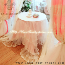 LACESHABBY imported custom French dream Rococo white gauze lace cake side tablecloth scarf table yarn