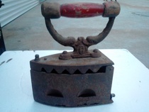 In the late Qing Lake of the Republic of China old iron tailor old iron piece of folk custom object Fire cobalt cobalt iron props