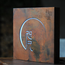  Rust personality signboard billboard loft industrial style shop rust light box door head retro led luminous word