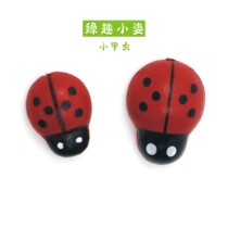 Plastic wooden ladybug beetle Moss micro landscape ecological bottle fleshy DIY mini ornaments cute little animals