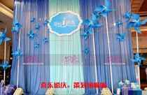 Four corners of the sea blue windmill wedding site layout special size medium super large windmill car new Korean version