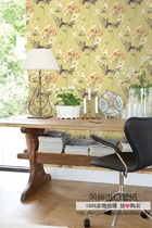 wq wallpaper American imported paper wallpaper Impressionist American big flower sofa background wallpaper