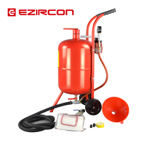 Movable tank type barrel sandblasting machine pressurized 5 1020 gallons rust removal deoxidation deimpurity siphon sandblasting