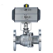 Shanghai Golden Bridge Valve Stainless Steel Flange Pneumatic Ball Valve Q641F - 16P304 Flange Steam - resistant Solid Ball Valve