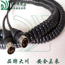 Factory direct 6-core spring Aviation plug wire car walkie-talkie line PU spring wire