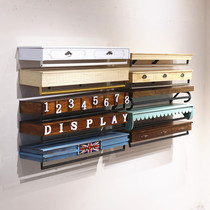 Solid Wood Upper Wall Side Hanging Clothing Shop Furnishing Show Shelf Wall-mounted Childrens Clothing Shelf Props Retro White Clothing Racks