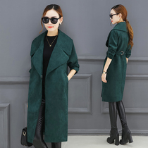 2020 autumn and winter new thickened wool coat womens early winter small man in the long popular coat tide