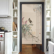 Painting original custom bedroom decoration door curtain fabric partition curtain Bathroom Feng shui curtain Semi-curtain curtain warm curtain