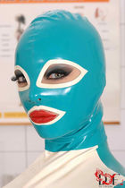 2017 new products latex collage headgear Beauty headgear Latex Coat Mask Handmade Diy