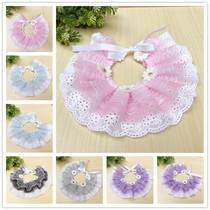 New Original Lace Surround Mouth Kitty Teddy Purse round collar Saliva Scarf scarf Pets Dogs Saliva scarves