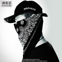 Original trend Korean version of hip-hop hip-hop dance bandana tide men and women lovers with the same nightclub rock style cashew bandana tide