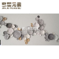 European-style wrought Wall lotus leaf metal decoration crafts Lotus wall decoration soft wall decoration pendant