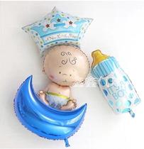 Large bottle crown Trojan horse Pegasus moon aluminum foil balloon baby birthday full moon 100 days balloon