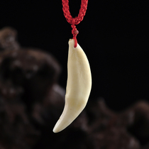 True black dog teeth trendsetter personality couple wolf tooth shape Baby pendant necklace pendant mens jewelry Baby female jewelry trend