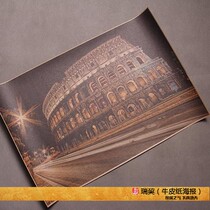 Roman gladiator arena retro decorative painting ancient stadium Italian scenery Roman Colosseum painting