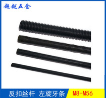 4 8 grade 45#steel high strength left-handed screw anti-buckle through buckle full threaded screw anti-tooth tooth strip M8M10-M36