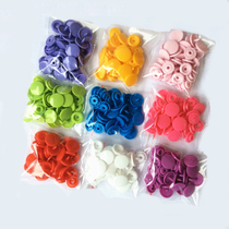 T5 colorful plastic clothes quadruple buckle children baby clothing secret button button down down jacket button button DIY