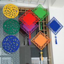 Kindergarten classroom Non-woven shopping mall Holiday hanging corridor diy creative dress up Wall hanging Chinese style