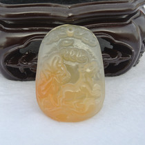 Yunnan Longling Huanglongyu pendant twelve zodiac pendant dog Jade brand hand-carved jade genuine promotion