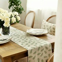 Handmade table flag American simple cotton and linen texture small fresh pastoral printing TV cabinet Coffee table pad cloth