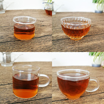 Heat-resistant glass teacup transparent thickened belt small teacups kung fu teacup teacup teas