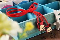 Cartoon silicone apple 6S phone hanging rope iphone6 plus universal soft hanging neck cute ipod MP3 hanging rope