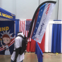 Bicycle backpack flag Marathon flag production knife advertising backpack flag water drop flag mountaineering flag flagpole