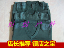 New sweater olive green cardigan long sleeve crew neck V-neck zipper three kinds of fur pants velvet pants