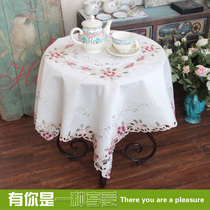 Sale promotion foreign trade export original single European style pastoral embroidery hollow square tablecloth appliances dustproof multi-purpose scarf