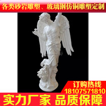 Fonhaute sandstone embossed fresco flower pots Roman columns landscaped sculptures spray round sculptures★Y082 Angels sculptures