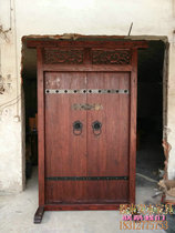 YL021 Chinese antique gate Villa solid wood gate retro courtyard door old elm door double door custom