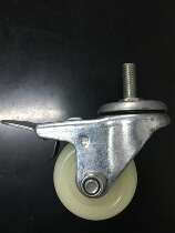 3 inch Baini new rubber rod universal brake steering cart universal wheel screw wheel universal wheel