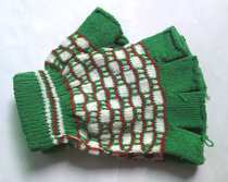 Warm gloves knitted half-finger gloves open-finger wool gloves autumn and winter five-finger half-cut off-finger sleeve