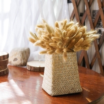 Small Number of Trapezoid Retro Nostalgia Sea Grass Crocots Weave Floral Basket Floral Tabletop Flower Arrangement Decorations