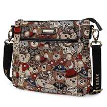 DANNY BEAR Colorful bear series shoulder bag womens messenger bag DBJD6115028-171 fan