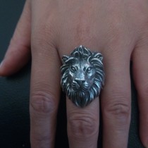 AK Original Handmade S925 Sterling Silver Aggressive Lion Ring Male Fashion Personality Leo Fashion Joker Index Finger Ring