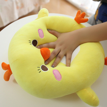 Warm pillow insert hand cover hand pillow small yellow chicken plush toy doll girl student winter cute hand cover