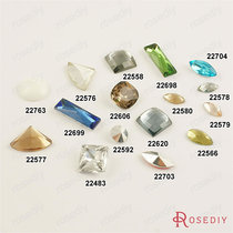 DIY mobile phone accessories Circular square fan shaped horse eye drop shaped section glass drill 22483