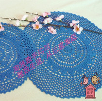 Pure handmade crochet hook cotton lace weaving Nostalgic retro decorative round coaster table mat 21 colors can be customized