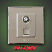 Simon Switch Socket 56 Series Champagne Gold TV Computer 86 Type of network Network Line TV plugged V55302-56