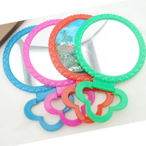 Household round mirror diameter 18 5 cm large table mirror mirror 19 plastic round makeup mirror can be set up and hung