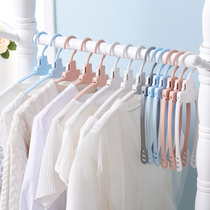 Hangers wholesale simple adult household folding multifunctional magic cool hangers plastic non-trace hangers clothes rack