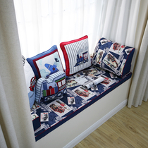 Customized American retro car family childrens room tatami card seat sponge mat boy floating window mat window sill cushion