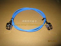 N male straight head turn N male straight head Blue sheathed flexible cable 1 m half rubbed 141 RG402