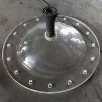 Plexiglass mixed bed column flange head water pipe upper and lower cover transparent column various sizes pure water equipment customized