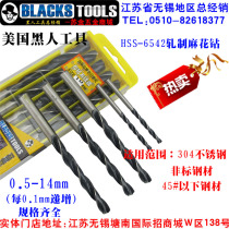 American Black tool M2 white edge black slot twist drill stainless steel drill bit straight shank drill bit 0 5-9 0mm