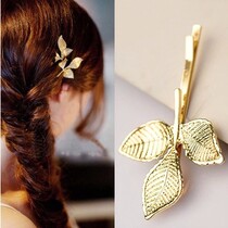 South Korea Europe and the United States hair accessories golden clover hairpin Korean bangs clip clip small jewelry