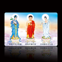 PVC Foka custom Western three holy Buddha statues can be designed at a minimum of 1000 pieces