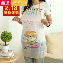 Korean home cartoon waterproof anti-fouling apron 4485 creative cute Hemi apron kitchen oil sleeveless apron